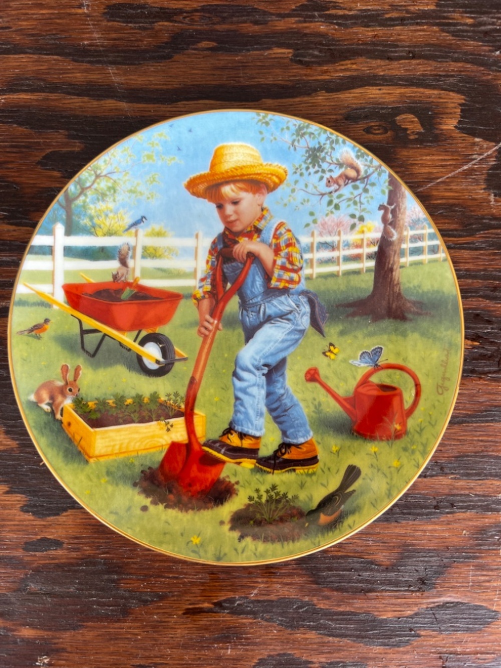 Danbury Mint "Saturday's Child" Collector Plate • Elaine Gignilliat • COA • Gard